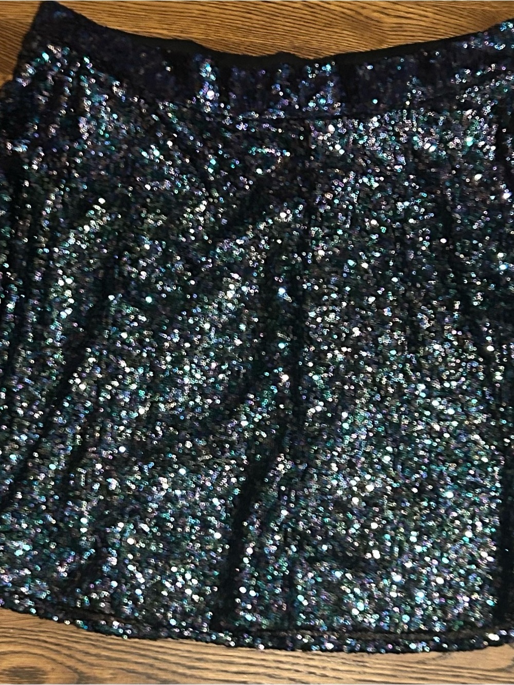 torrid size 2 Black green purple Sequin Mini holiday Skirt 0159